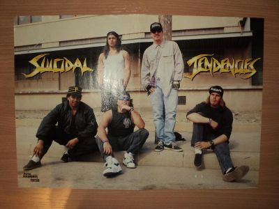 Лот: 10619571. Фото: 1. Постер Suicidal Tendencies/Iron... Наклейки, фантики, вкладыши