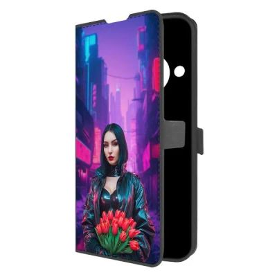 Лот: 25385380. Фото: 1. Чехол Krutoff Eco Book "Киберпанк... Чехлы, бамперы