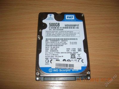 Лот: 2263374. Фото: 1. Неисправный HDD 2,5" WD 500Gb. Жёсткие диски (HDD)