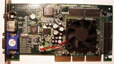 Лот: 2334253. Фото: 1. GeFORCE MX200 AGP 32Mb. Видеокарты