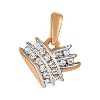 Лот: 23831588. Фото: 1. Подвеска TALANT из золота с фианитами. Кулоны, подвески