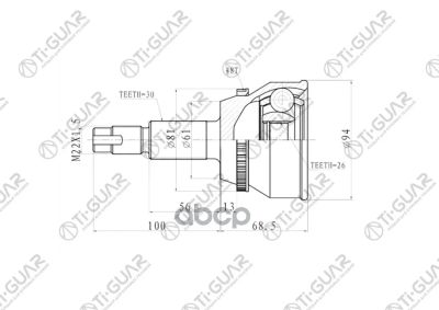 Лот: 21869733. Фото: 1. Шрус Tg95102z48to102a48 Tiguar... Другое (автозапчасти)