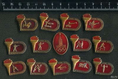 Лот: 15199606. Фото: 1. (№ 4595) значки спорт, Москва-80... Памятные медали