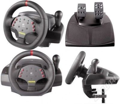 Лот: 579655. Фото: 1. Продам руль Logitech Momo racing. Рули, джойстики