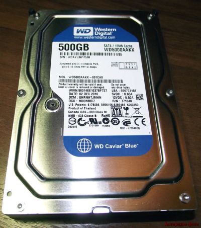 Лот: 4856187. Фото: 1. Жесткий диск 500 Gb WD Sata 16Mb... Жёсткие диски (HDD)