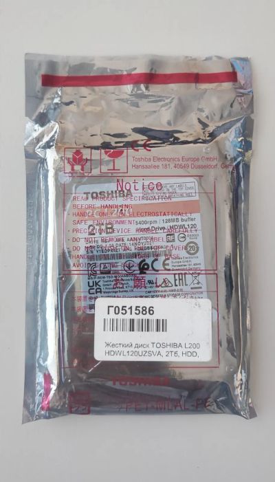 Лот: 20833289. Фото: 1. Жесткий диск Toshiba L200 [HDWL120UZSVA... Жёсткие диски (HDD)