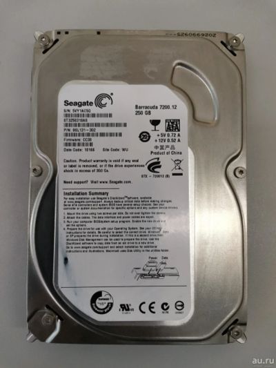 Лот: 17445156. Фото: 1. HDD Seagate 250 Gb SATA-II ST3250318AS... Жёсткие диски