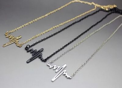 Лот: 7786313. Фото: 1. цепочка с подвеской "ЭКГ". Кулоны, подвески