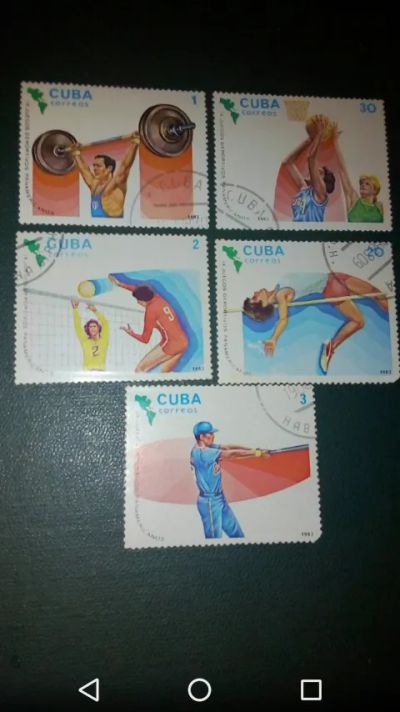 Лот: 19845545. Фото: 1. Куба 1983г. Спорт. Набор марок. Марки