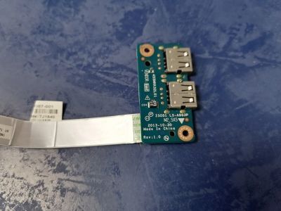 Лот: 17720083. Фото: 1. Б/У плата с разъемами USB на шлейфе... Шлейфы, кабели, переходники