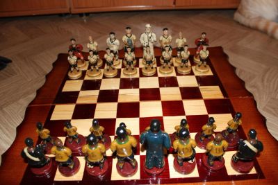 Лот: 5314711. Фото: 1. шахматы ручной работы (тема Футбол... Шахматы, шашки, нарды