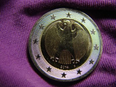 Лот: 3971506. Фото: 1. 2 евро 2014 г., Германия, с орлом. Европа