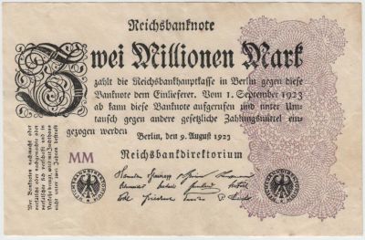 Лот: 19167060. Фото: 1. 2000000 марок 1923 г. MM. Германия и Австрия