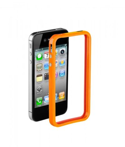 Лот: 3190237. Фото: 1. Бампер Iphone 5 orange. Чехлы, бамперы