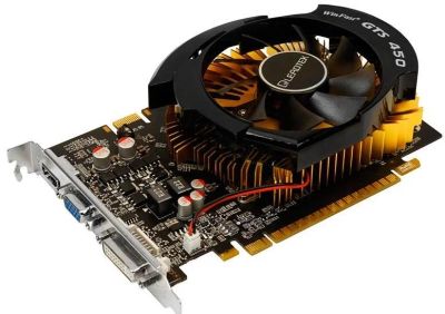 Лот: 7785839. Фото: 1. Geforce 450 GTS 2Gb SDDR3 Leadtek. Видеокарты