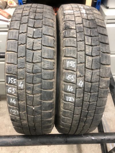 Лот: 24865837. Фото: 1. (2шт) 155/65R14 Dunlop WinterMaxx... Шины