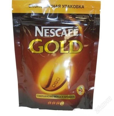 Лот: 2449807. Фото: 1. Кофе "Nescafe Gold" мягкий пакет... Чай, кофе, какао