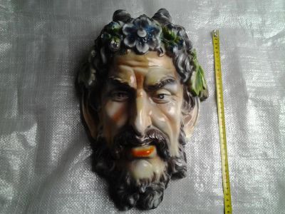 Лот: 6178652. Фото: 1. панно "Мефистофель", гипс, авторская... Другое (картины, панно)