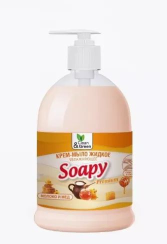 Лот: 23966988. Фото: 1. Мыло-крем жидкое Clean&Green Soapy... Бытовая химия