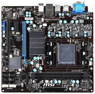Лот: 4567370. Фото: 1. MSI 760GMA-P34 (FX). Материнские платы