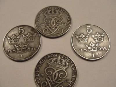 Лот: 4926683. Фото: 1. Швеция, 5 эре, 1942-1950гг. Европа