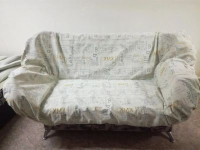 Лот: 19540854. Фото: 1. Чехол на диван клик-кляк. "Буквы... Пледы, покрывала