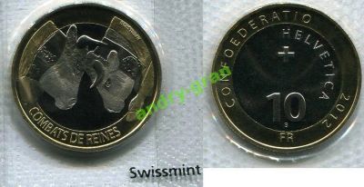 Лот: 6004807. Фото: 1. 0071 Швейцария 10 франков 2012... Европа
