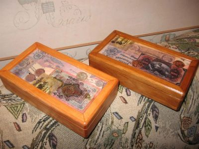 Лот: 3418483. Фото: 1. Шкатулка для денег "Старые деньги... Шкатулки