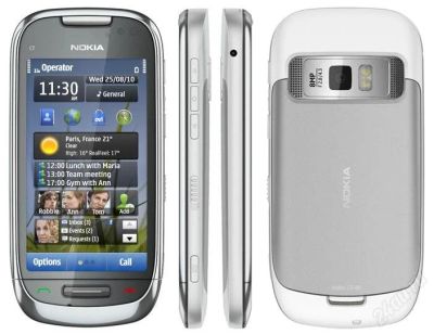Лот: 1592817. Фото: 1. Nokia C7 белый. Смартфоны