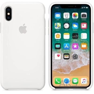 Лот: 12070998. Фото: 1. Silicon case iPhone X White. Чехлы, бамперы
