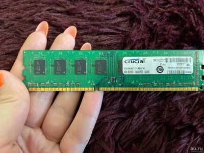 Лот: 17767064. Фото: 1. Оперативная память ddr3 4gb crucial. Оперативная память