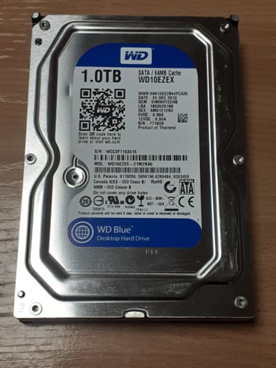 Лот: 20256509. Фото: 1. HDD 1TB WD (жесткий диск SATA... Жёсткие диски (HDD)