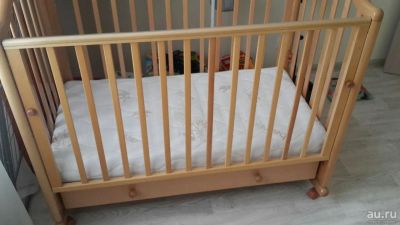 Лот: 13765929. Фото: 1. Кроватка детская Ганделян (с матрасом... Детские кровати и кроватки