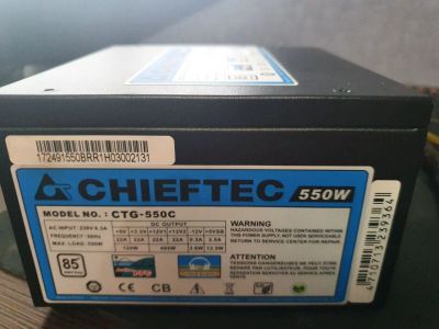 Лот: 16492994. Фото: 1. Мертвый БП Chieftec 550W. Корпуса, блоки питания