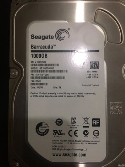 Лот: 18549431. Фото: 1. Hdd seagate 1000GB. Жёсткие диски (HDD)
