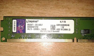 Лот: 6827746. Фото: 1. Kingston4000 МБ DDR3-1333. Оперативная память