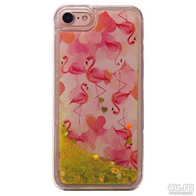 Лот: 12993503. Фото: 1. Чехол iPhone 7/ 8 Плавающие блестки... Чехлы, бамперы