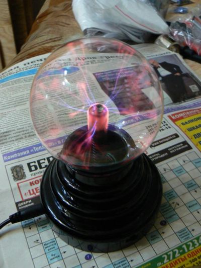 Лот: 10850572. Фото: 1. Сувенир - USB плазменный шар... Талисманы, амулеты, предметы для магии