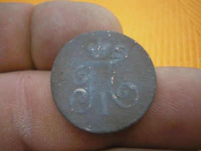 Лот: 8677652. Фото: 1. Денга Павла 1 1798 года, ем. Редкая... Россия до 1917 года