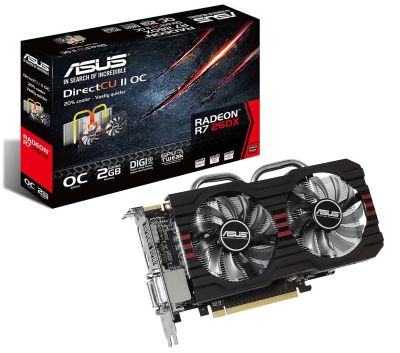 Лот: 5441947. Фото: 1. Видеокарта Asus Radeon R7 260X... Видеокарты