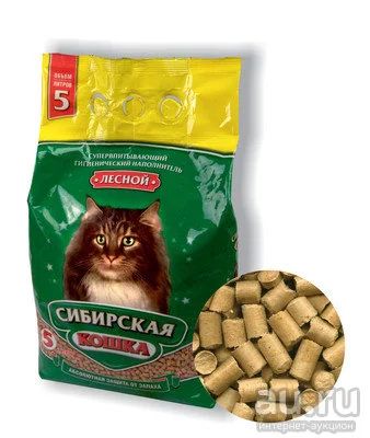 Лот: 16481468. Фото: 1. Сибирская кошка "Лесной" 5л, древесные... Миски, лотки, наполнители