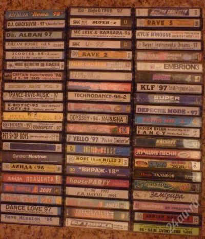 Лот: 137906. Фото: 1. аудио кассеты с музыкой 90-х 200... Аудиозаписи