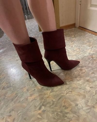 Лот: 24889302. Фото: 1. Ботильоны винные giuseppe zanotti... Ботильоны, полусапожки