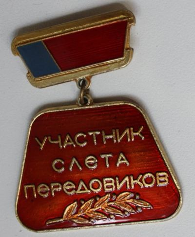 Лот: 7849270. Фото: 1. Редкий знак! Участник слёта передовиков... Сувенирные