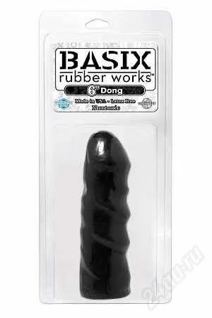 Лот: 2538406. Фото: 1. Фаллоимитатор черный BASIX 6. Игрушки