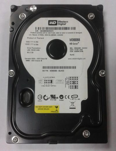 Лот: 9041641. Фото: 1. Жесткий диск WD800BB 80 Гб / 2МБ... Жёсткие диски (HDD)