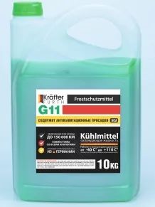 Лот: 24313446. Фото: 1. Антифриз Krafter Furth G11 зеленый... Масла, жидкости