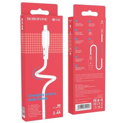 Лот: 22147612. Фото: 1. Кабель BOROFONE Lighting BX-48... Дата-кабели, переходники