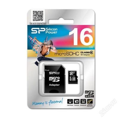 Лот: 1702025. Фото: 1. Kарта памяти microSDHC 16 gb class... Карты памяти