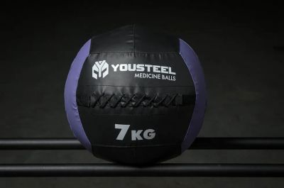 Лот: 24558176. Фото: 1. Медбол 7кг, со шнуровкой YouSteel. Фитнес, аэробика и гимнастика